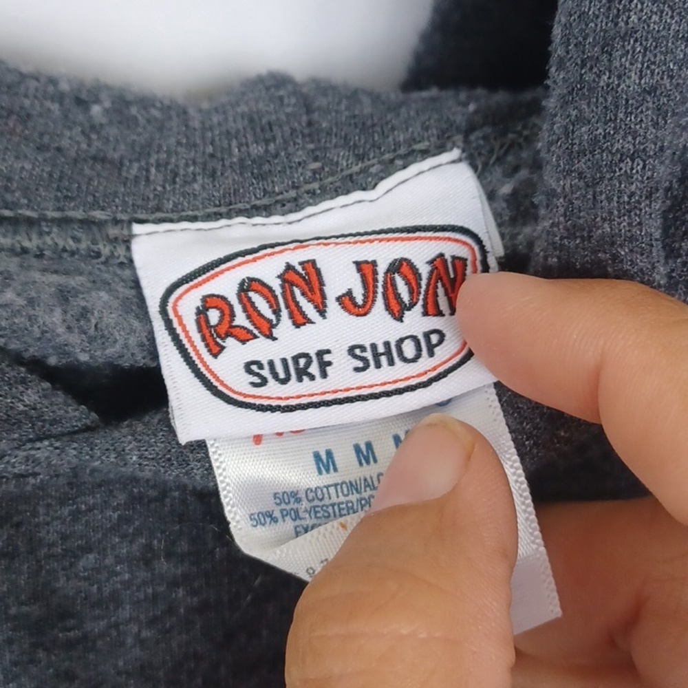 VTG Ron Jon Surf Shop Hooded Sweatshirt Size Med, 21" PTP - Picture 4 of 6